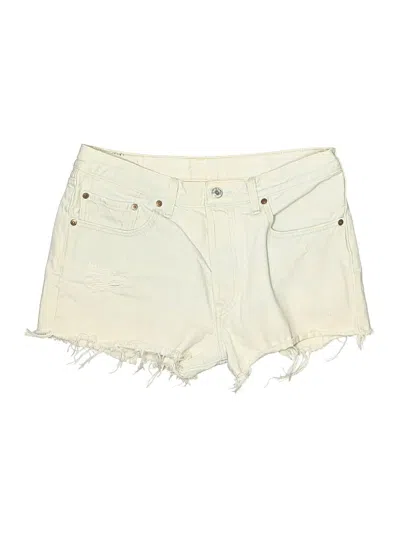 Pre-owned Levi's Denim Shorts In White
