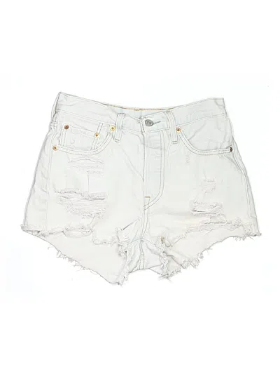 Pre-owned Levi's Denim Shorts In White