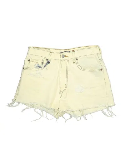 Pre-owned Levi's Denim Shorts In Yellow
