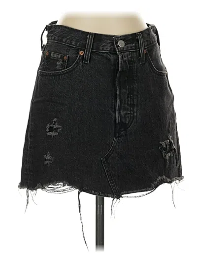 Pre-owned Levi's Denim Skirt In Black