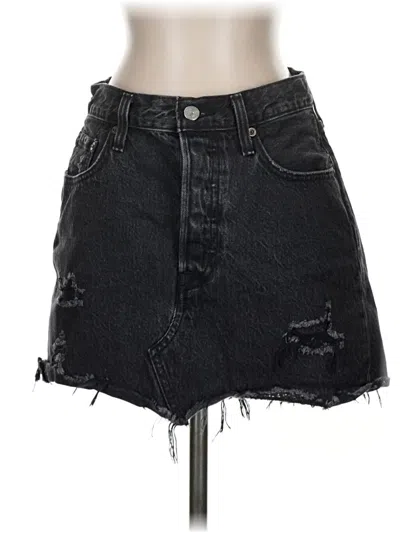 Pre-owned Levi's Denim Skirt In Black