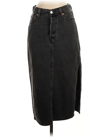 Pre-owned Levi's Denim Skirt In Black
