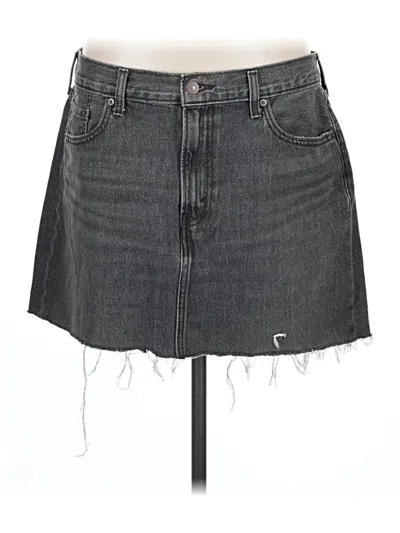 Pre-owned Levi's Denim Skirt In Gray