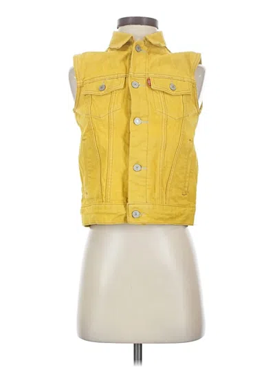 Pre-owned Levi's Denim Vest In Yellow