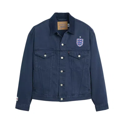 Pre-owned Levi's England Type Iii Jacket 'england/white' | Blue | Men's Size S