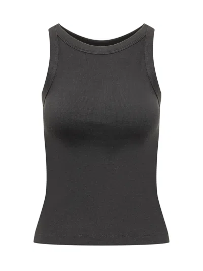 Levi's Essential Ribbed Neck Tank Top In Caviar Rib