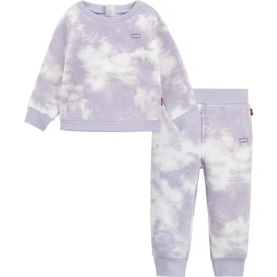 Levi's Babies'  Everyday Sweat Set In Purple