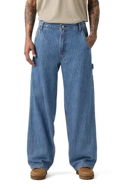 Levi's Extra Baggy Pinstripe Utility Relaxed Leg Jeans In Multi