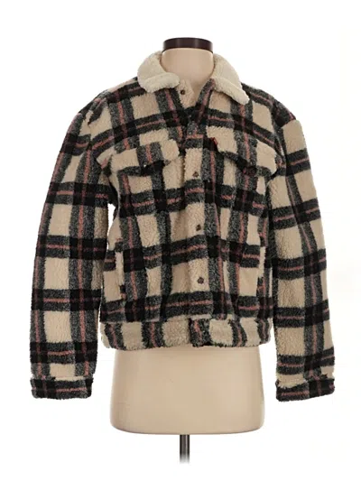 Pre-owned Levi's Faux Fur Jacket In Brown