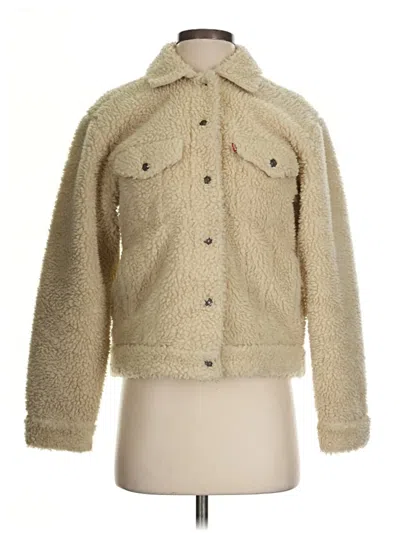 Pre-owned Levi's Faux Fur Jacket In Tan
