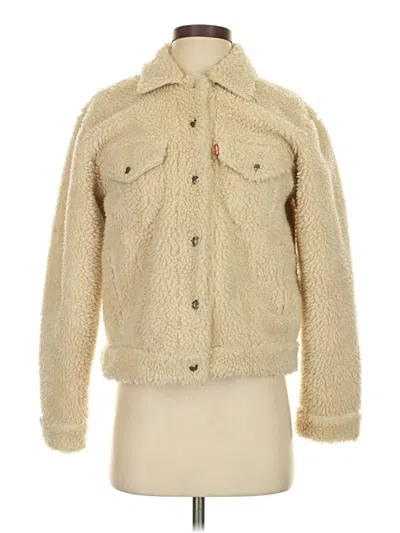 Pre-owned Levi's Faux Fur Jacket In White