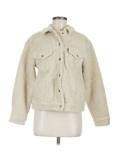 Pre-owned Levi's Faux Fur Jacket In White