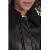 Levi's Faux Leather Aviator Jacket With High Pile Fleece Collar
