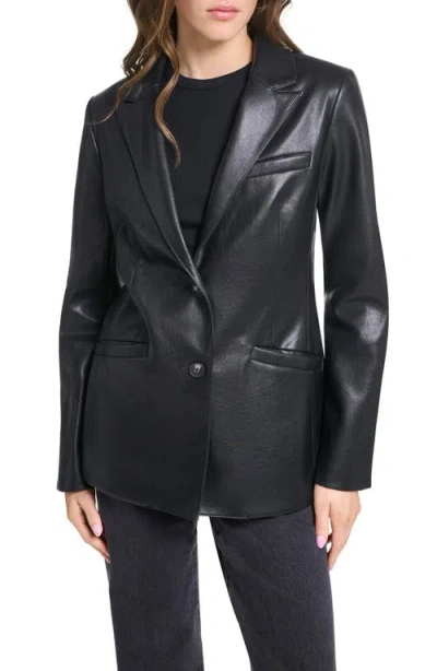 Levi's Faux Leather Blazer In Black