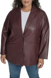 Levi's Faux Leather Blazer In Burgundy