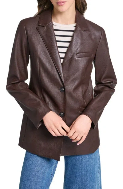 Levi's Faux Leather Blazer In Brown