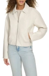 Levi's Faux Leather Bomber Jacket In White