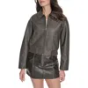 Levi's Faux Leather Bomber Jacket In Gray