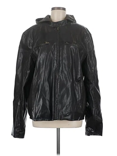Pre-owned Levi's Faux Leather Jacket In Black