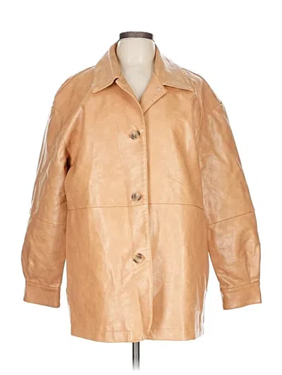 Pre-owned Levi's Faux Leather Jacket In Brown