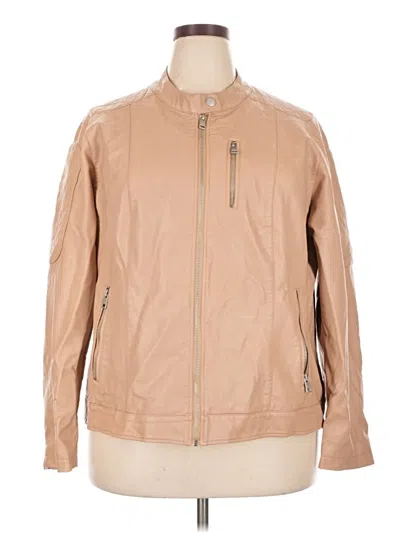 Pre-owned Levi's Faux Leather Jacket In Tan