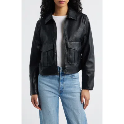 Levi's Faux Leather Moto Jacket In Black