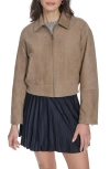 Levi's Faux Suede Bomber Jacket In Brown