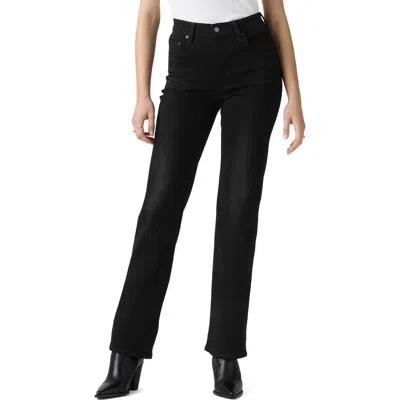 Levi's High Waist Straight Leg Jeans In Black