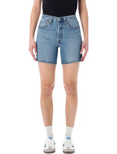 Levi's High-rise Mini Shorts For Women In Pen Ring Lighweight Mid Blue
