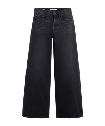 Levi's High-rise Wide-leg Jeans In Black
