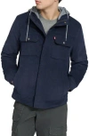 Levi's Men's Hooded Corduroy Zip Jacket In Blue