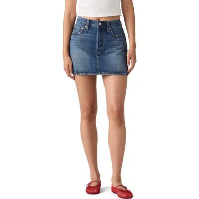 Levi's Icon Denim Miniskirt In Blue