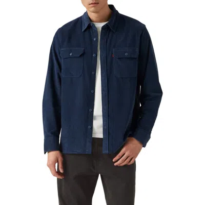Levi's Jackson Worker Cotton Corduroy Overshirt In Blue