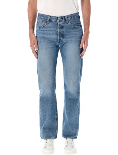 Levi's Blue Cotton Denim 501 Jeans