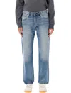 Levi's 501 Stonewashed Straight-leg Jeans In Blue
