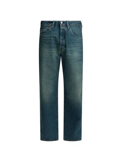Levi's Washed Straight-leg Jeans In Blue