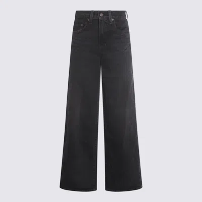 Levi's Belt-loops Wide-leg Jeans In Black