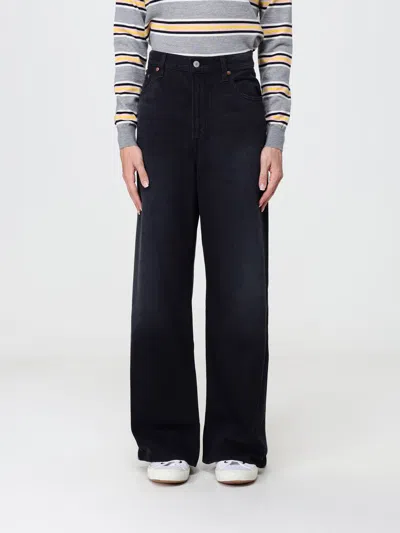 Levi's Jeans Woman Color Blue In Black