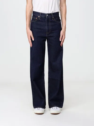 Levi's Jeans Woman Color Grey In Blue