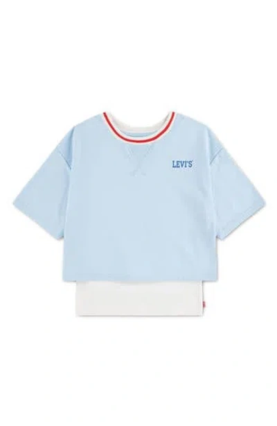 Levi's Kids' 2-piece Layered Logo Tee & Tank Set In Blue