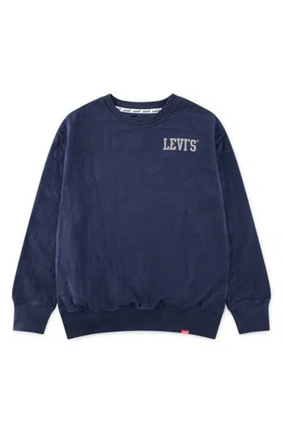 Levi's Kids' Branded Jacquard Graphic Sweatshirt In Blue