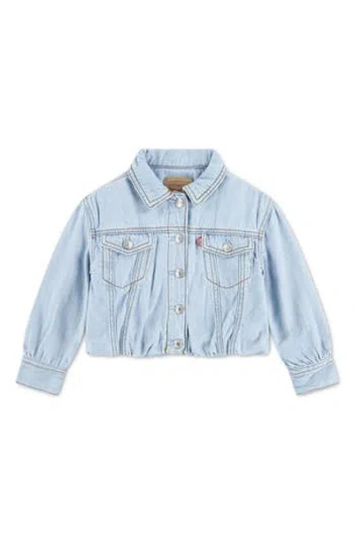 Levi's Kids' Bubble Denim Trucker Jacket In Blue