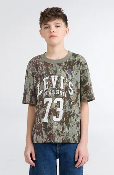 Levi's Kids' Camo Jersey T-shirt In Multi