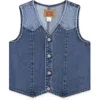 Levi's Kids' Colorblock Denim Vest In Blue