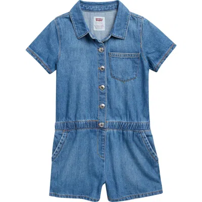 Levi's Kids' Denim Romper In Blue