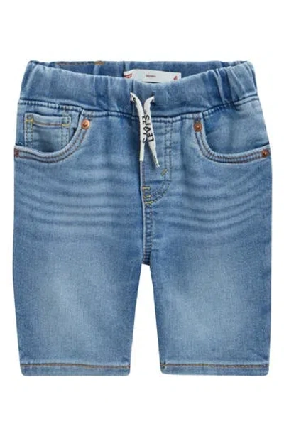 Levi's Kids' Dobby Skinny Shorts In Blue