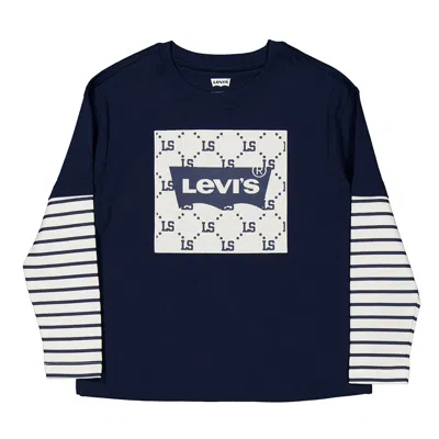 Levi's Kids Dots Box Logo Long-sleeve T-shirt In Black