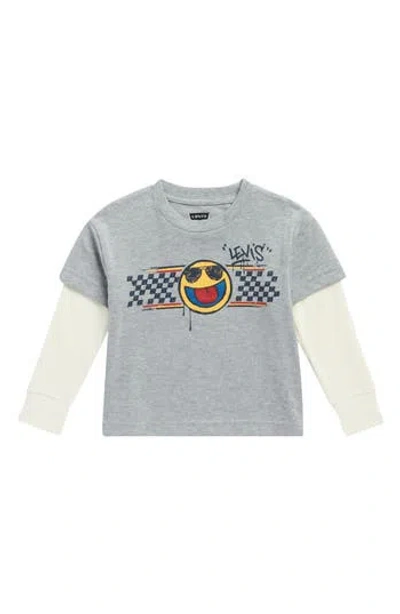 Levi's Kids' Graphic Twofer T-shirt In Gray