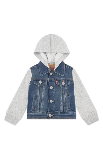 Levi's Babies'  Kids' Hooded Trucker Jacket In Blue