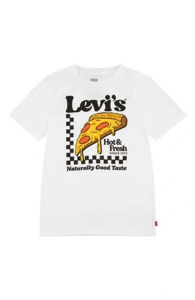 Levi's Kids' Pizza Logo Graphic T-shirt In Pink